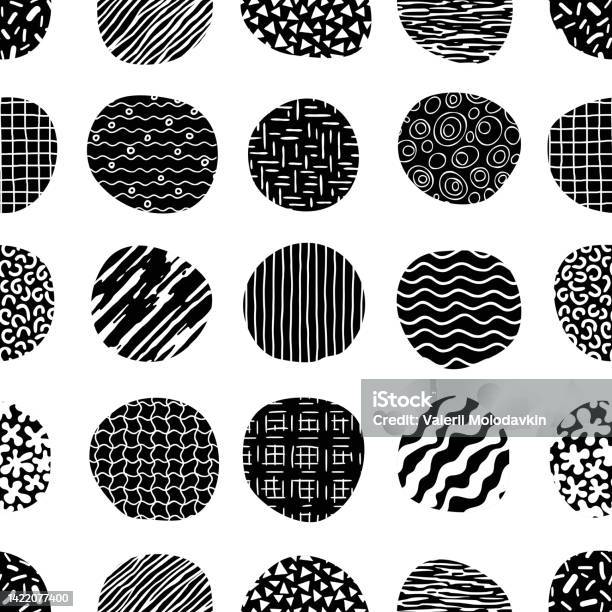 Irregular Round Pattern Seamless Pattern Irregular Circles Different Textures Stock ...