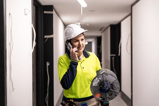 Tradie lady, working women, women on site, girls on the tools, qualified, A grade, empowered, strong, tradesperson, high vis, tough, hard work, role model, demanding job, apprenticeship, sparky, passionate, physical