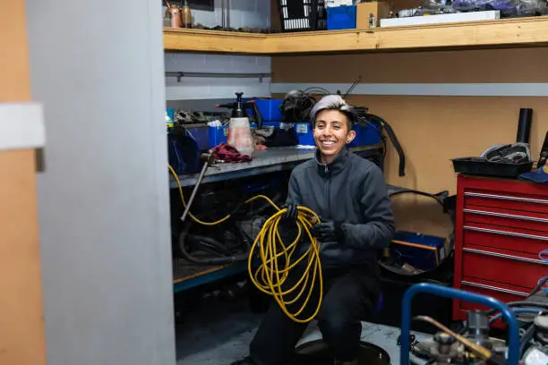 Photo of Real life female mechanic at work