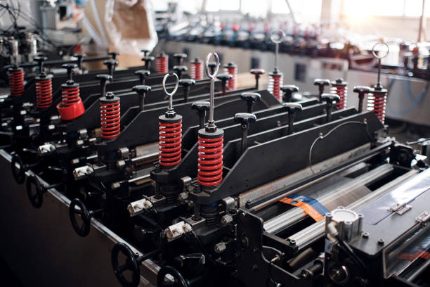 istock Plastic factory production equipment at work 1422108186