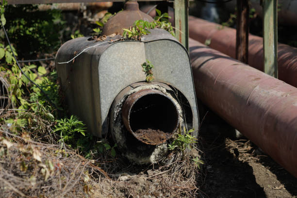 istock Details with old and rusty pipelines at a Romanian abandoned power plant. 1422115141