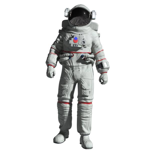 illustrazione 3d dell'astronauta isolata su sfondo bianco - astronauta foto e immagini stock