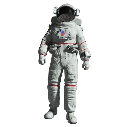 3D illustration astronaut isolated on white background