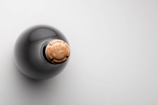 bottiglia di champagne - champagne cork isolated single object foto e immagini stock