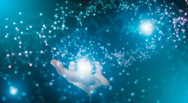 istock Hand touch line online graph Screen Icon of a media screen, Technology Process System Business with Communication and marketing concept, Team success, HR Human, Business money success. 1422123724