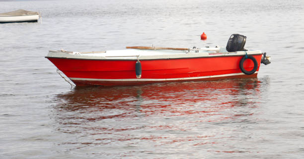 istock motorboat at sea, ocean, sunset 1422126941