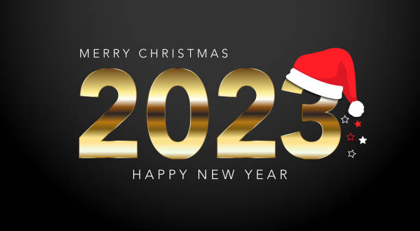 2023 Happy New Year Greeting Card Illustration vector art illustration