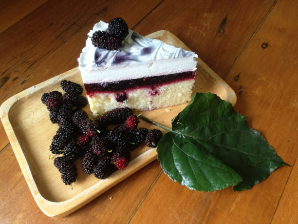 Mulberry Yogurt Cake with Fresh Mulberries
