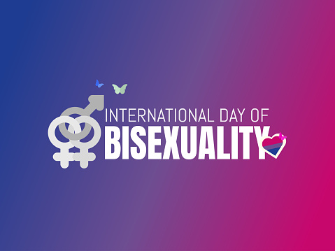 Celebrate Bisexuality Day. September 23rd. Template for background, banner, card, poster with text inscription. Vector illustration EPS10