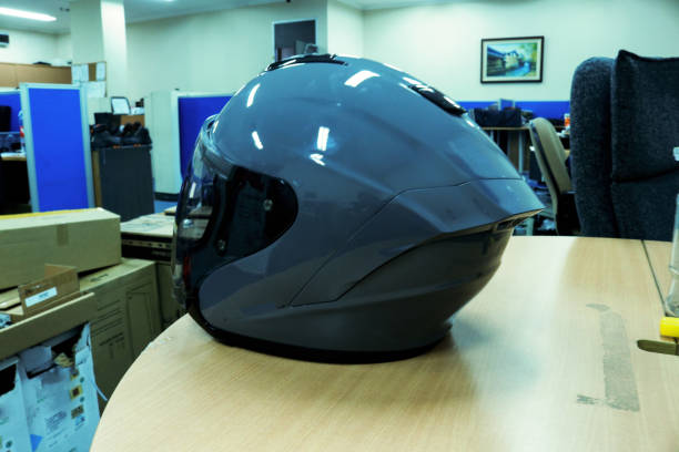 istock Futuristic motorcycle helmet to protect your head 1422134527