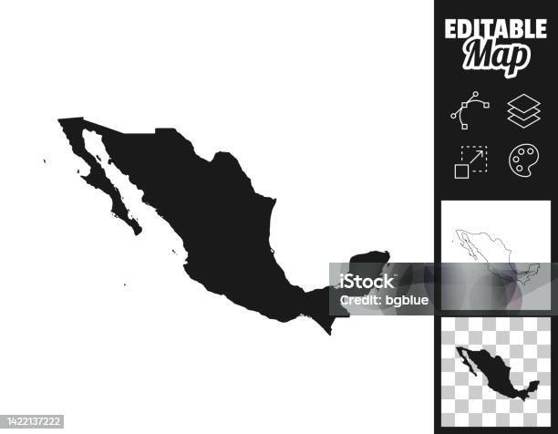 Mexico Mapping Icon Mexico Maps For Design Easily Editable Stock Illustration - Download ...