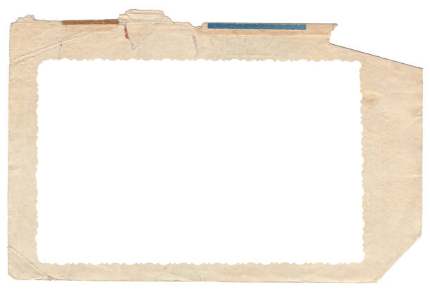 istock White isolated frame with Old vintage rough torn paper 1422145093