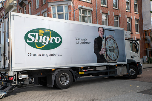 Sligro Company Truck At Amsterdam The Netherlands 23-8-2022
