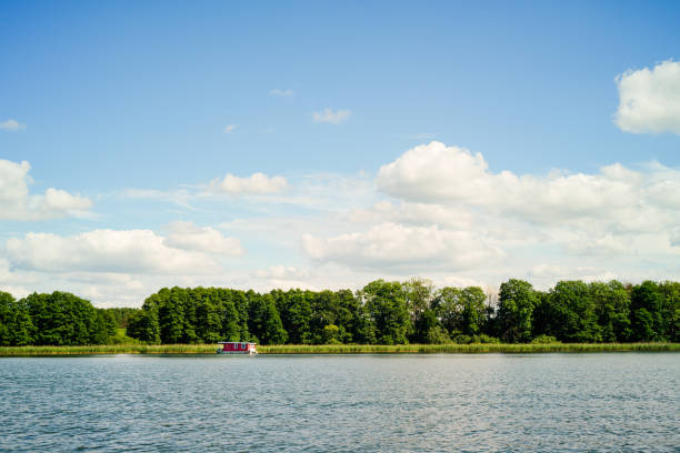 Houseboat on lake in Germany, Summer Adventure Vacations, Brandenburg State
