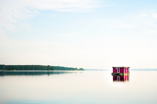 Houseboat on lake in Germany, Summer Adventure Vacations, Brandenburg State