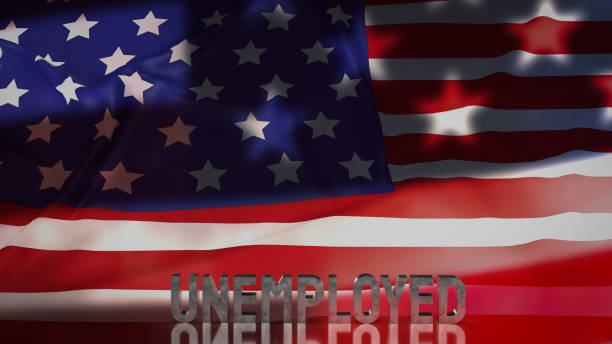 istock The unemployed on America flag for business concept 3d rendering 1422162411