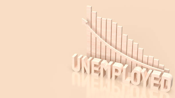 istock The wood text unemployed and chart for business concept 3d rendering 1422163033