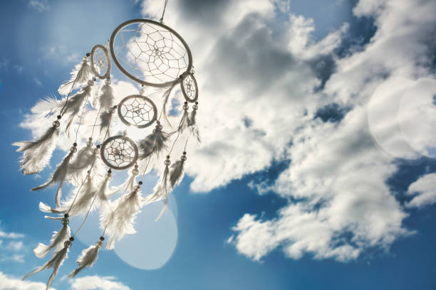 istock Dream catcher on blue sky background with copy space 1422164543
