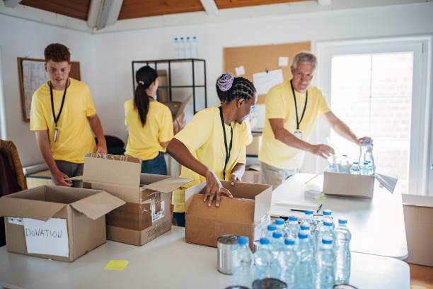 istock People working for charity together 1422168224