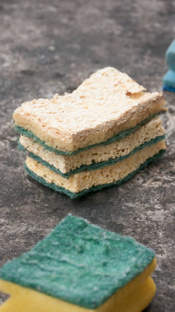 istock Pile of used sponges in stone surface 1422169634