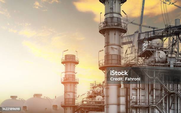Gas Turbine Electrical Power Plant Global Energy Crisis Concept Natural Gas Tank Industrial Gas Storage Tank Lng Or Liquefied Natural Gas Storage Tank Power Plants With Energy Crisis Concept Stock Photo - Download Image Now