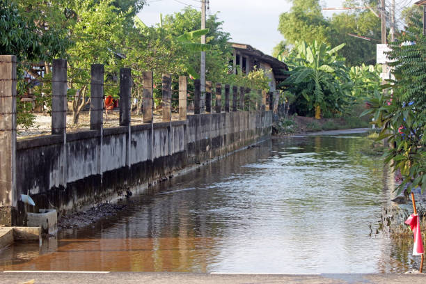 istock View along a flooded road 1422194094