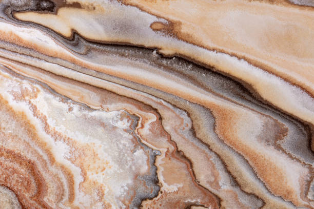 istock Jupiter onyx orange, brown polished slab, texture for perfect interior. 1422196829