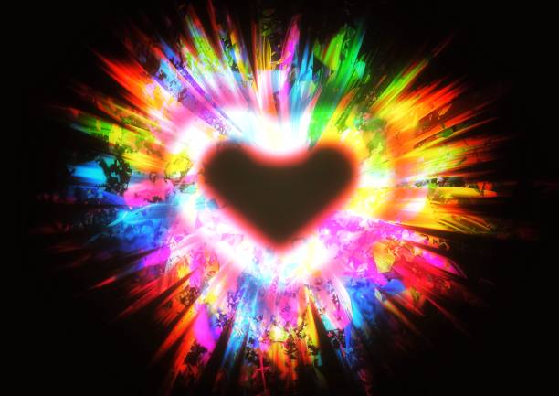 istock 3D illustration of a heart shape of exploding colorful lights 1422197101