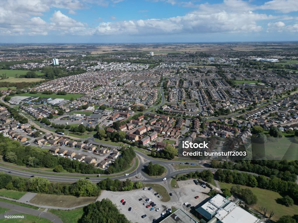 Aerial View Of Sutton Park Housing Estate Kingston Upon Hull Stock