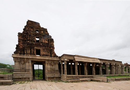 South side Gopuram of Vitthala temple at Hampi state Karnataka India