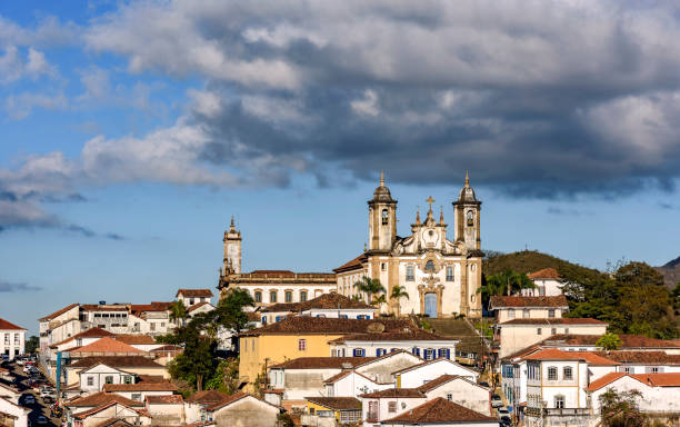 istock Famous baroque churches with their tower in Ouro Preto 1422220717