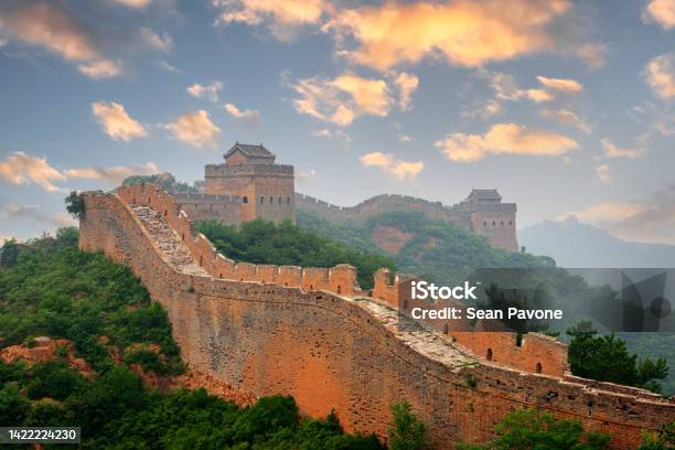 Great Wall Of China At The Jinshanling Section Stock Photo - Download Image Now - Great Wall Of China, China - East Asia, Scenics - Nature