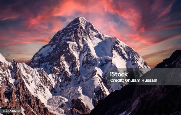 K2 Summit The Second Highest Mountain In The World Stock Photo - Download Image Now