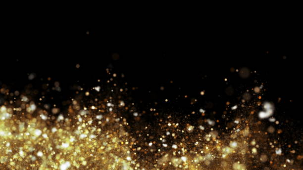 istock Dust Particles, random motion of particles.On beatiful relaxing Background. Glittering Particles With Bokeh in volumetric light 1422231225