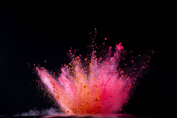 istock colorful powder explode on pink background captured in high speed side view 1422237135