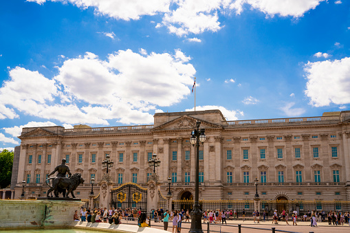 London, UK - September 8 2022: exterior daytime view of Buckingham Palace
