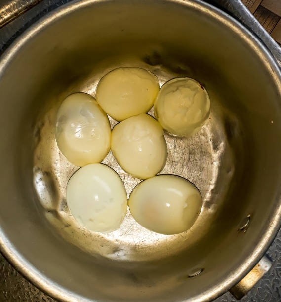 istock Chicken eggs are cooked ready to eat 1422256118