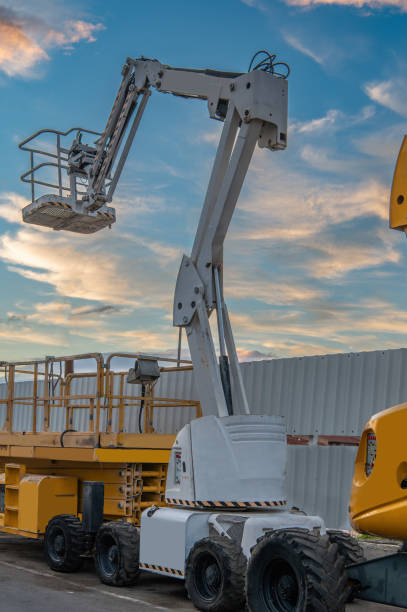 istock Lifting platforms for construction, useful machinery for the construction sector 1422258916