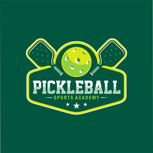 pickleball sports icon template design - pickleball stock illustrations