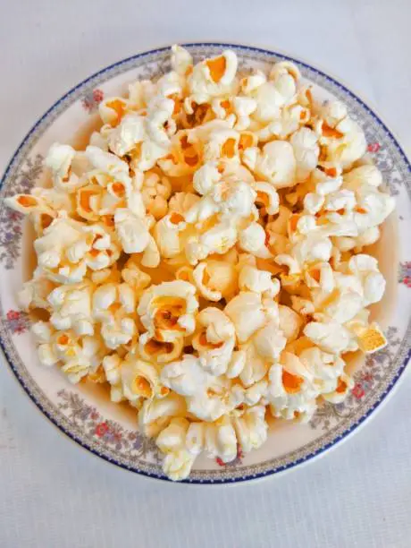 Maize popcorn sweetcorn zeamays in a bowl closeup image photo