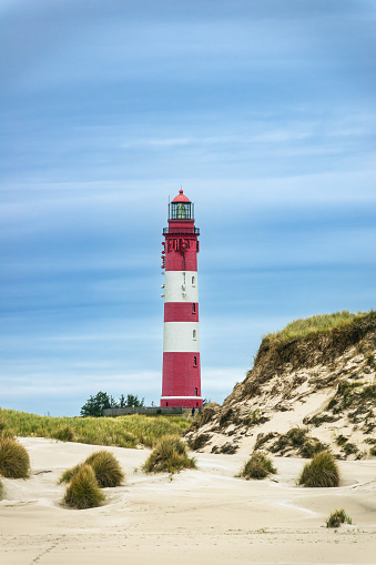 Lighthouse in Wittduen on the island Amrum, Germany.