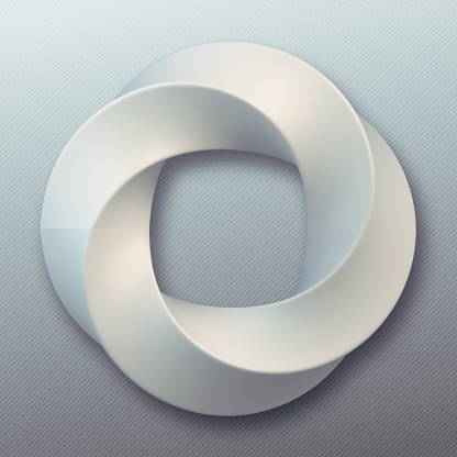 3d rendering of circle tunnel on empty wall, gray background.