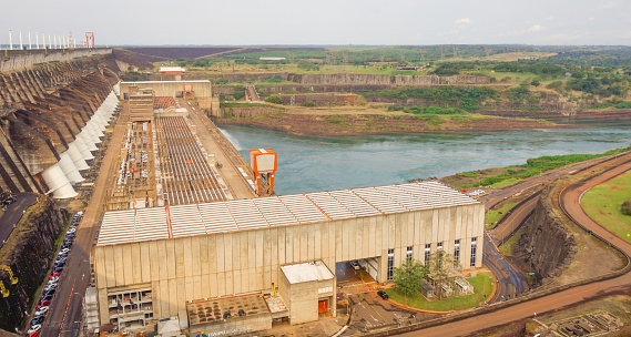 Itaipu hydroelectric power plant, in Brazil Paraguay border.