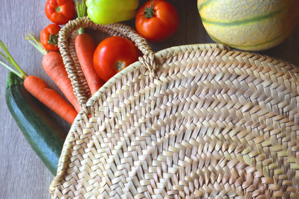 istock Straw Bag and Healthy Food 1422266498
