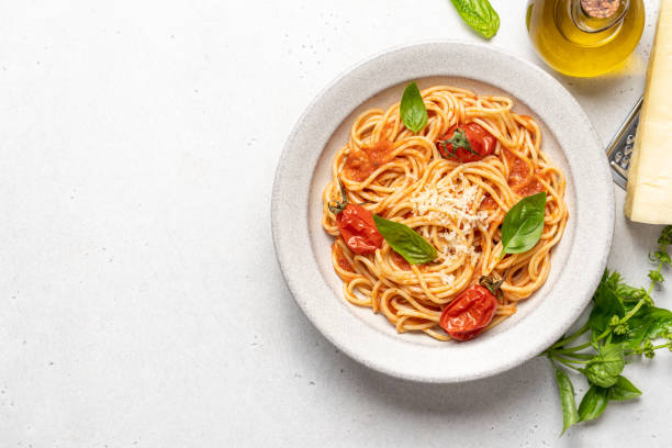 istock Traditional Italian pasta with tomato sauce 1422267796