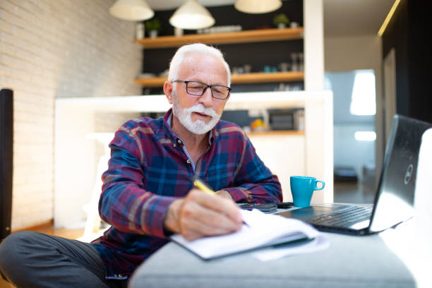 istock Man working from home stock photo 1422268342