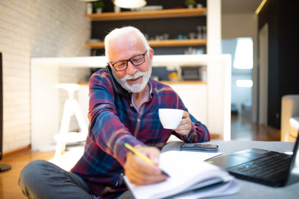 istock Man working from home stock photo 1422268432
