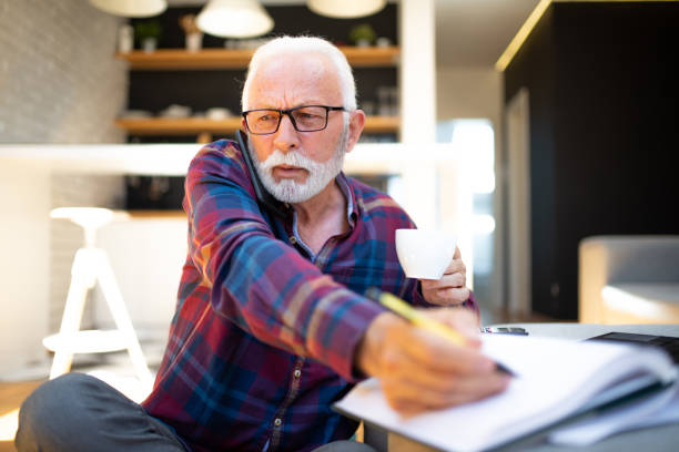 istock Man working from home stock photo 1422268486