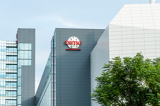 Hsinchu City, Taiwan- August 12, 2022: Taiwan Semiconductor Manufacturing Company (TSMC) plant in Hsinchu Science Park, Taiwan, TSMC is the world's largest dedicated independent semiconductor foundry.
