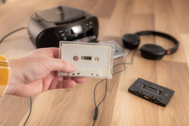 istock Cassette tape in a clear plastic case 1422272314